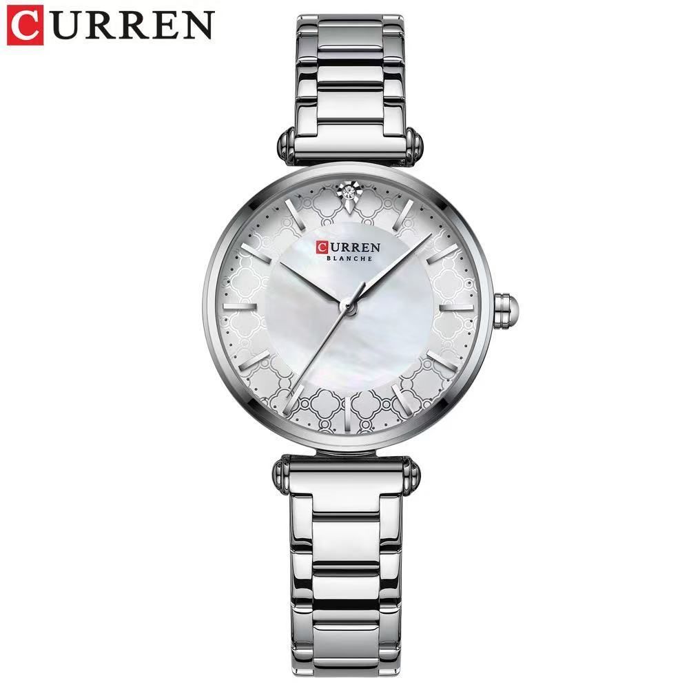 CURREN/KAREIN 9072 Women's Small Dial Water-Resistant Watch, Minimalist Shell - Faced Business Wristwatch