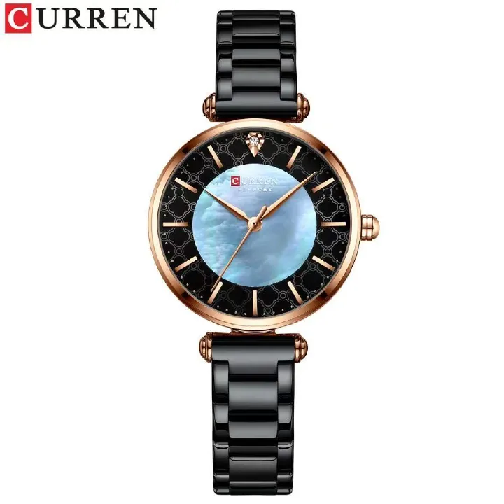 CURREN/KAREIN 9072 Women's Small Dial Water-Resistant Watch, Minimalist Shell - Faced Business Wristwatch