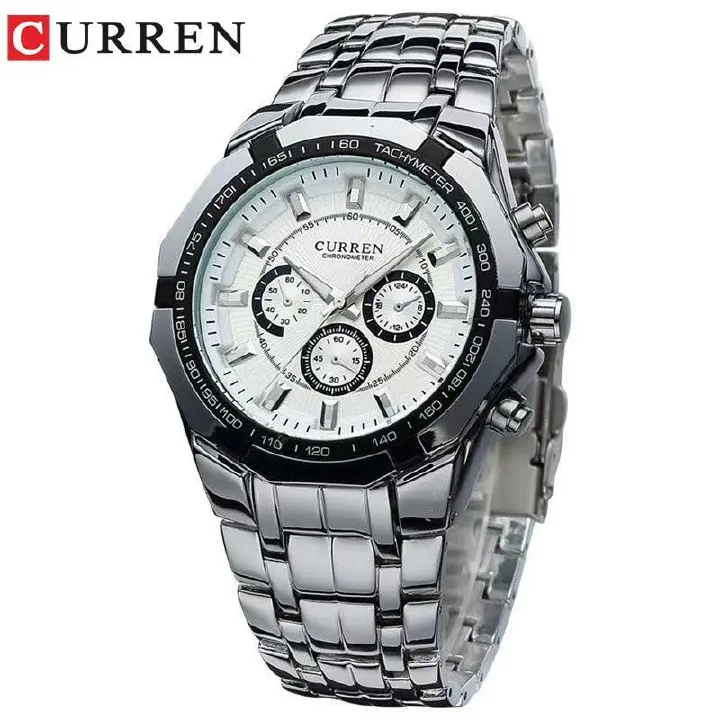 CURREN/KAREIN 8084 Business Fashion Men's Precision Wristwatch, Quartz Watch, Fake Three-Eye Wristwatch