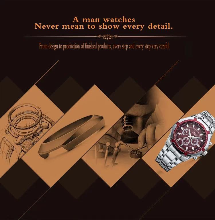 CURREN/KAREIN 8084 Business Fashion Men's Precision Wristwatch, Quartz Watch, Fake Three-Eye Wristwatch
