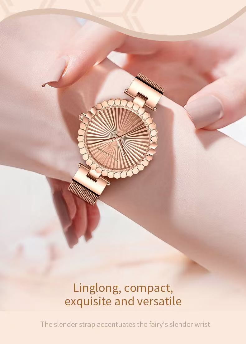 2025 New Hannah Martin 1571 Japanese Movement Waterproof Fashion Minimalist Niche Ladies' Quartz Watch With Japanese Movement
