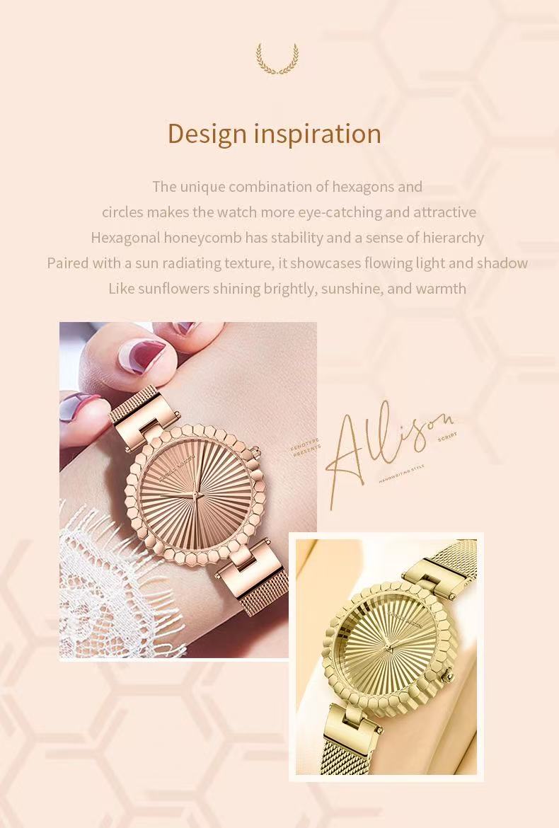 2025 New Hannah Martin 1571 Japanese Movement Waterproof Fashion Minimalist Niche Ladies' Quartz Watch With Japanese Movement