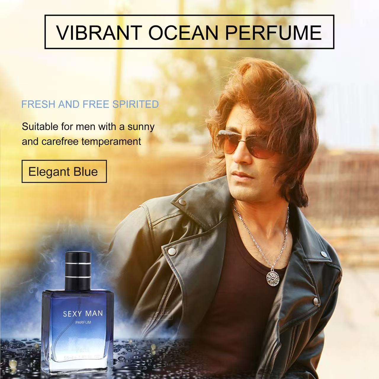 2025 Best-Selling GENEVA Ghost Face Men's Cool And Personal Leather Strap Watch Sunglasses Perfume Gift Box Set