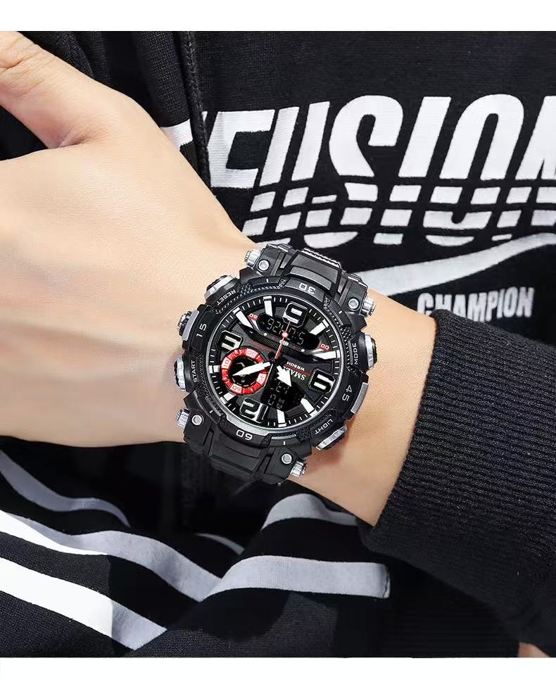 Smael 1921 Smaier Dual-Display Electronic Watch For Teenagers And Students, Waterproof, Sports, Wholesale, Luminous, Alarm Clock, Calendar, Adopting Japanese Movement And Organic Glass Mirror