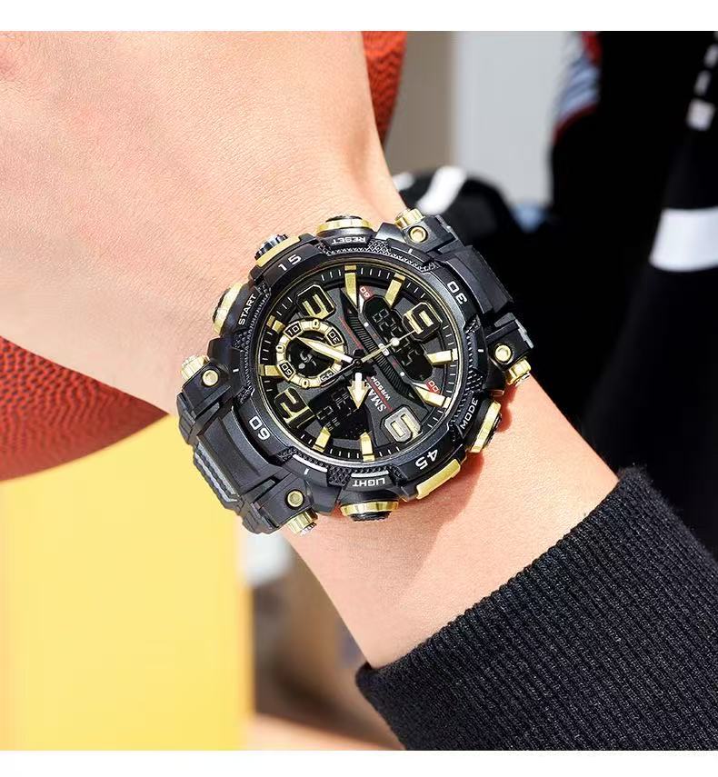 Smael 1921 Smaier Dual-Display Electronic Watch For Teenagers And Students, Waterproof, Sports, Wholesale, Luminous, Alarm Clock, Calendar, Adopting Japanese Movement And Organic Glass Mirror