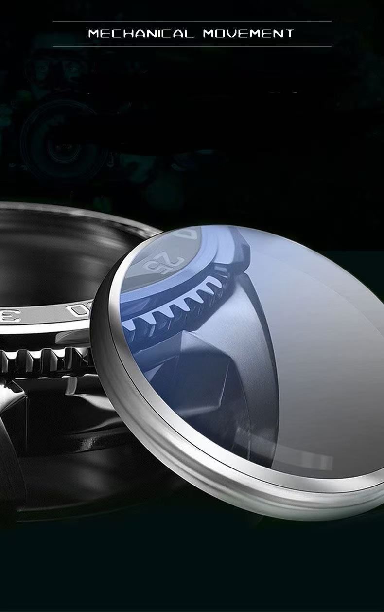 Gubaisen Gold Black Green Ghost Imitation Mechanical Men's Watch Luminous Quartz Watch TikTok Kwai Bestseller