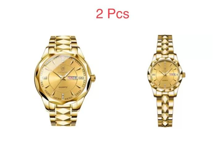 2 Pcs Binbang B5552 New Trendy Men's Watch Male Waterproof Tungsten Steel Calendar Quartz Wristwatch Douyin Bestseller