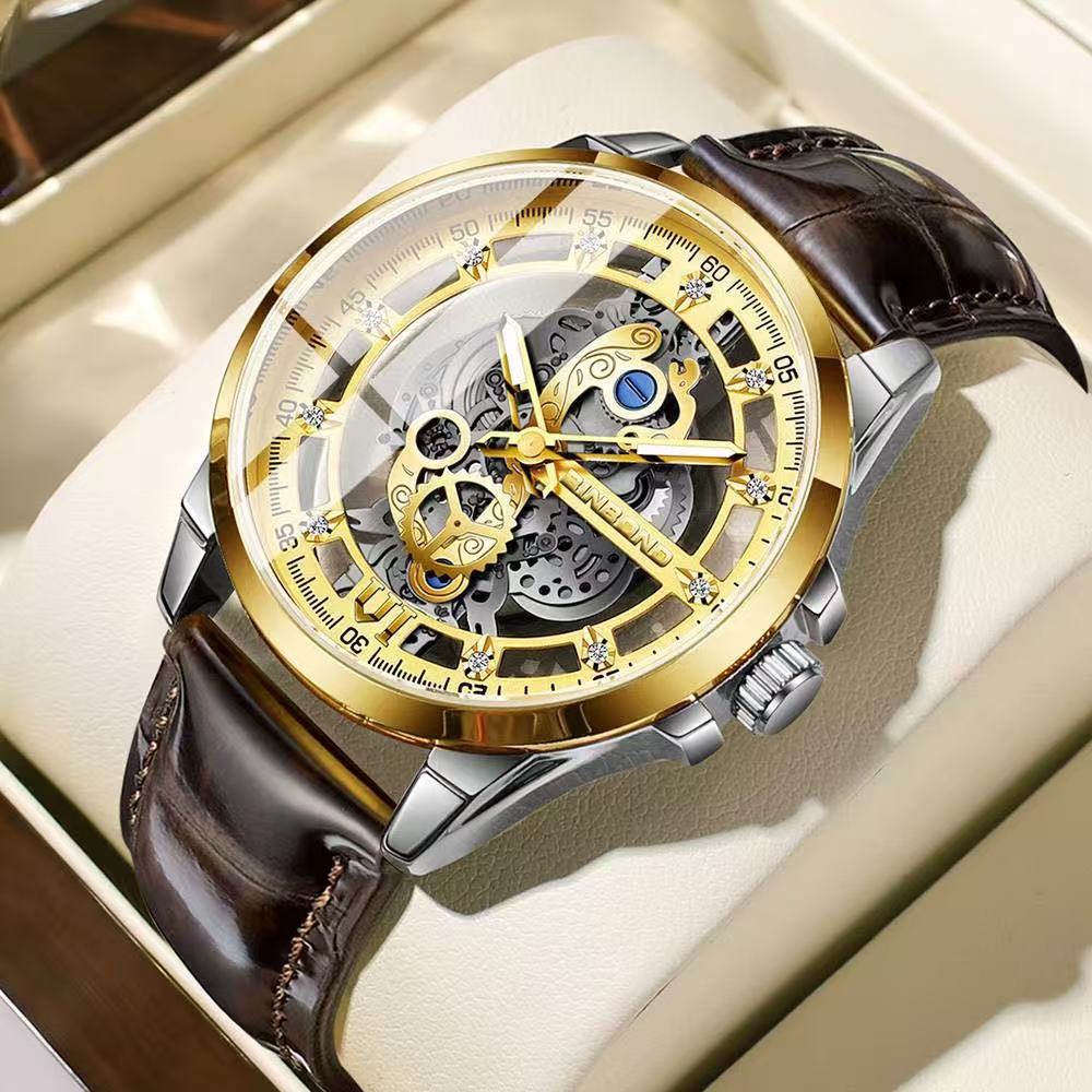 2 Pcs B505 New Binbang Authentic Men's Quartz Watch, Men's Commercial Luxury Trendy Wristwatch, Douyin Hit, Non - Mechanical