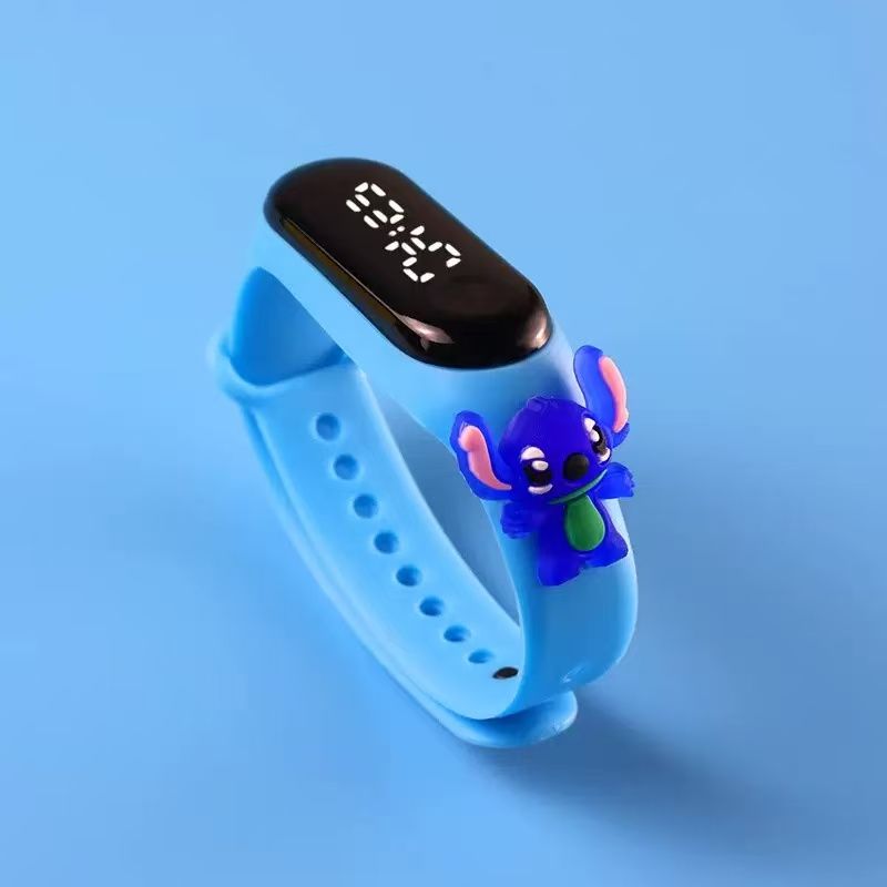 Kids Waterproof Cartoon LED Electronic Watch - Primary & Secondary School Students Silicone Band Sports Touch Wristband Watch