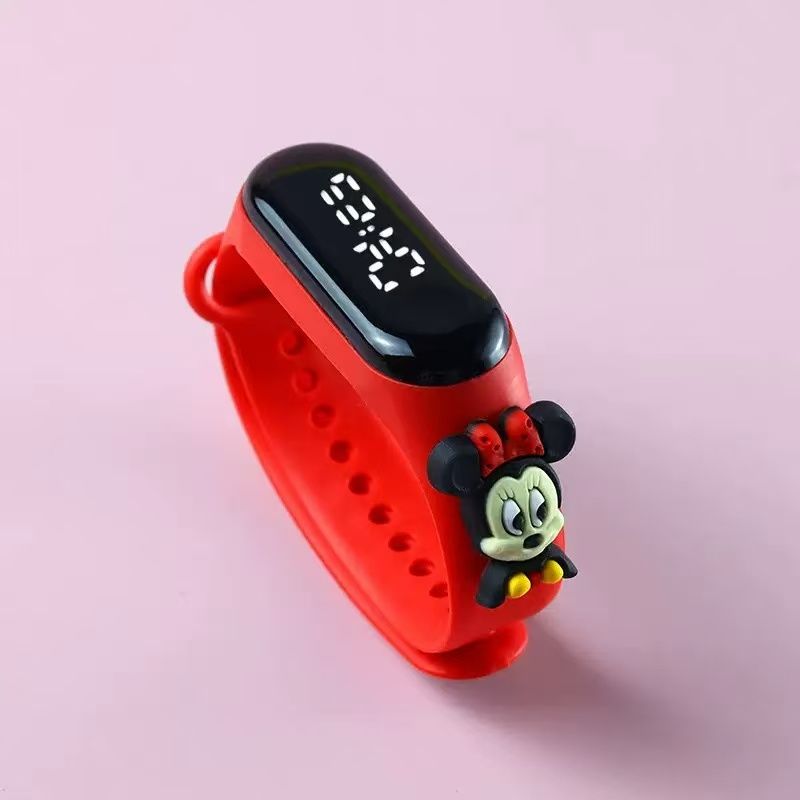 Kids Waterproof Cartoon LED Electronic Watch - Primary & Secondary School Students Silicone Band Sports Touch Wristband Watch