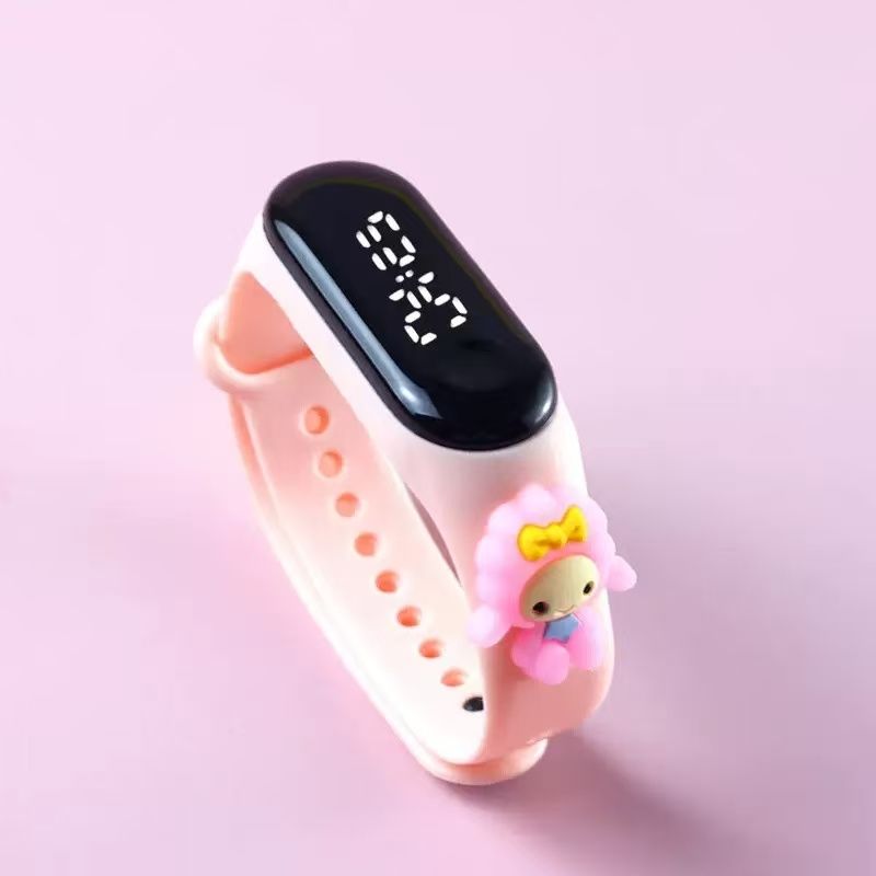 Kids Waterproof Cartoon LED Electronic Watch - Primary & Secondary School Students Silicone Band Sports Touch Wristband Watch