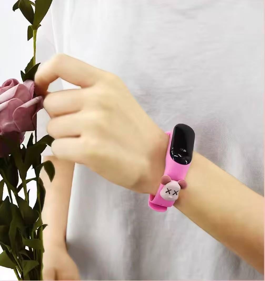 Kids Waterproof Cartoon LED Electronic Watch - Primary & Secondary School Students Silicone Band Sports Touch Wristband Watch