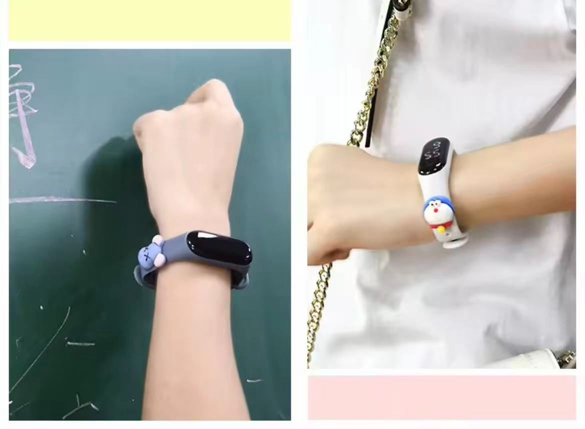 Kids Waterproof Cartoon LED Electronic Watch - Primary & Secondary School Students Silicone Band Sports Touch Wristband Watch