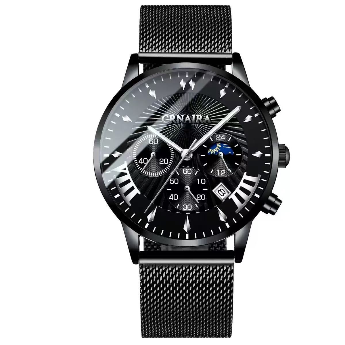 CRNAIRA C829 New Cross-Border Business Men's Watch Automatic Quartz Watch Water-Resistant Hot-Selling Model