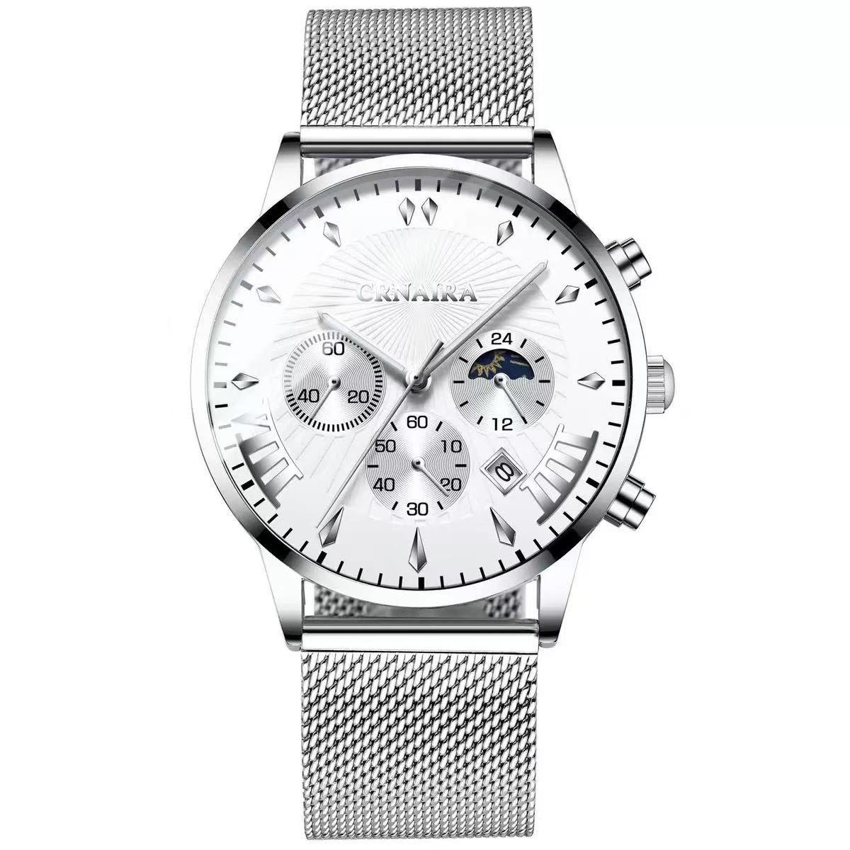 CRNAIRA C829 New Cross-Border Business Men's Watch Automatic Quartz Watch Water-Resistant Hot-Selling Model
