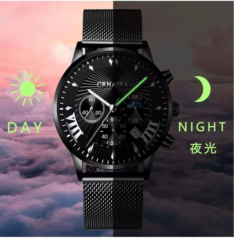 CRNAIRA C829 New Cross-Border Business Men's Watch Automatic Quartz Watch Water-Resistant Hot-Selling Model