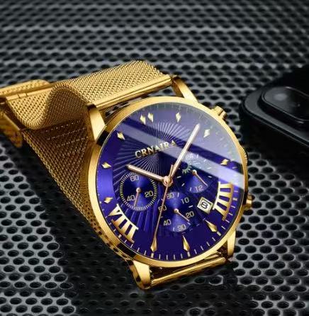 CRNAIRA C829 New Cross-Border Business Men's Watch Automatic Quartz Watch Water-Resistant Hot-Selling Model
