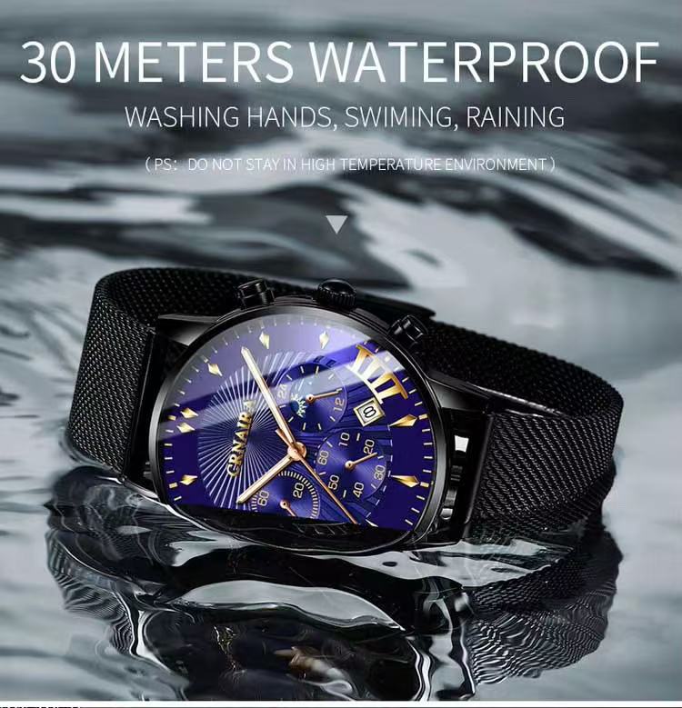 CRNAIRA C829 New Cross-Border Business Men's Watch Automatic Quartz Watch Water-Resistant Hot-Selling Model