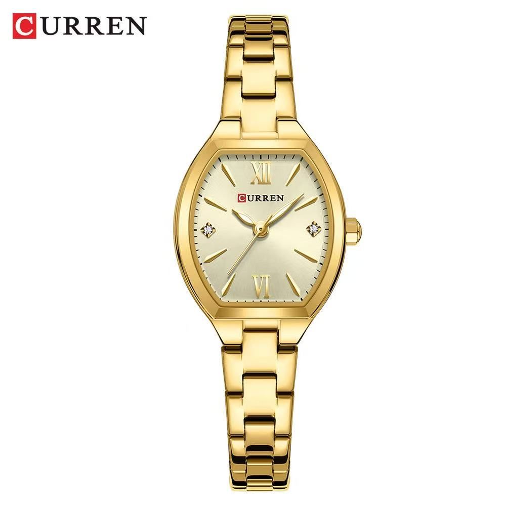 2025 New CURREN 9112 Women's Watch - Barrel-Shaped, Water-Resistant, Casual Minimalist, Roman Numeral Quartz