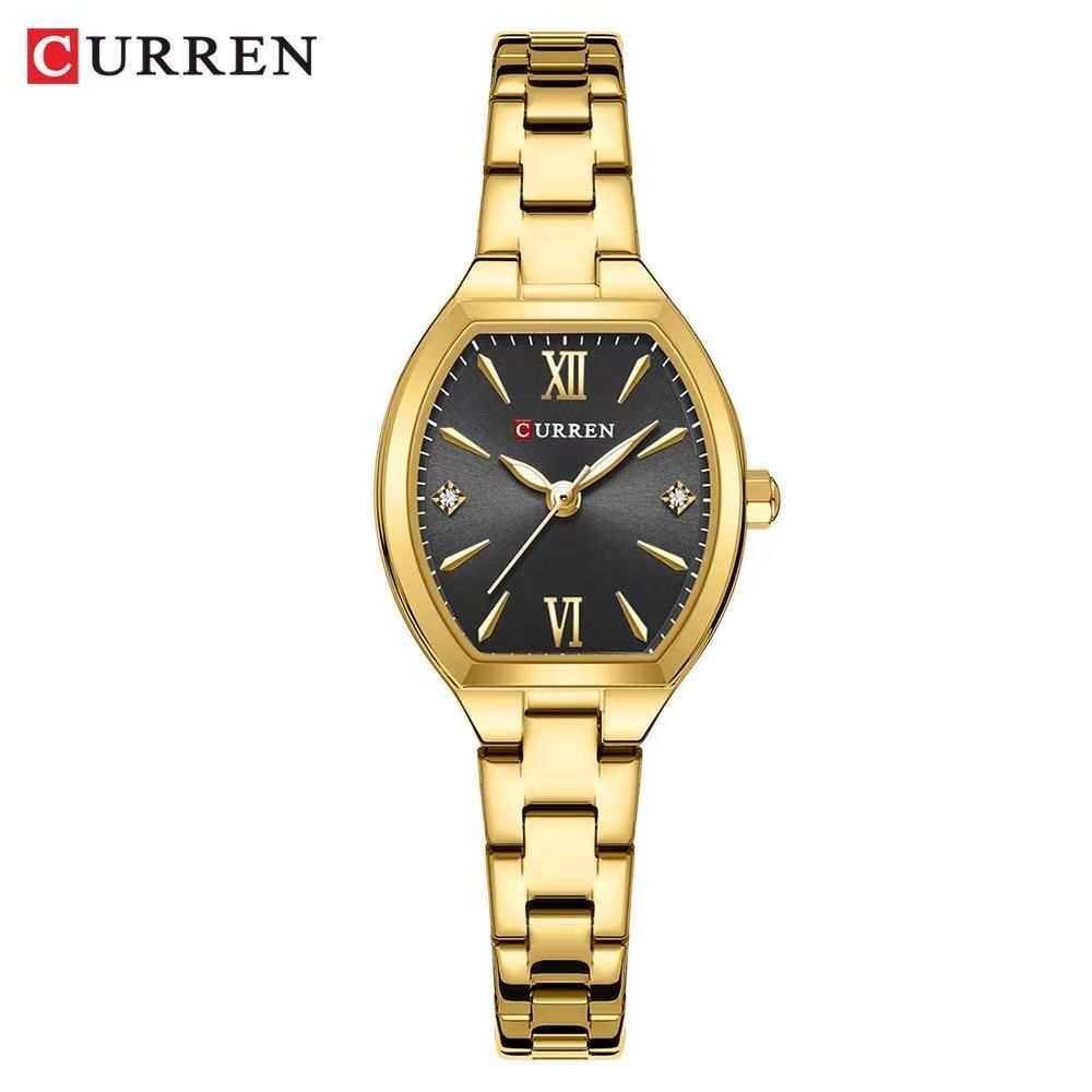 2025 New CURREN 9112 Women's Watch - Barrel-Shaped, Water-Resistant, Casual Minimalist, Roman Numeral Quartz