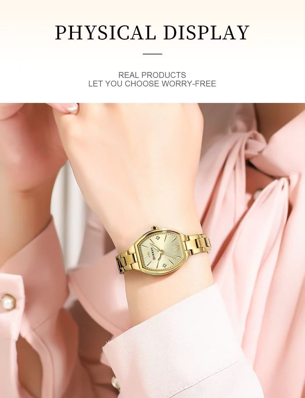 2025 New CURREN 9112 Women's Watch - Barrel-Shaped, Water-Resistant, Casual Minimalist, Roman Numeral Quartz