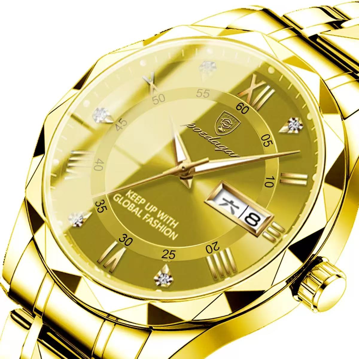 POEDAGAR 615 Luxury Men's Watch Business Top Brand Men's Watch Waterproof Luminous Date Week Quartz Men's Watch