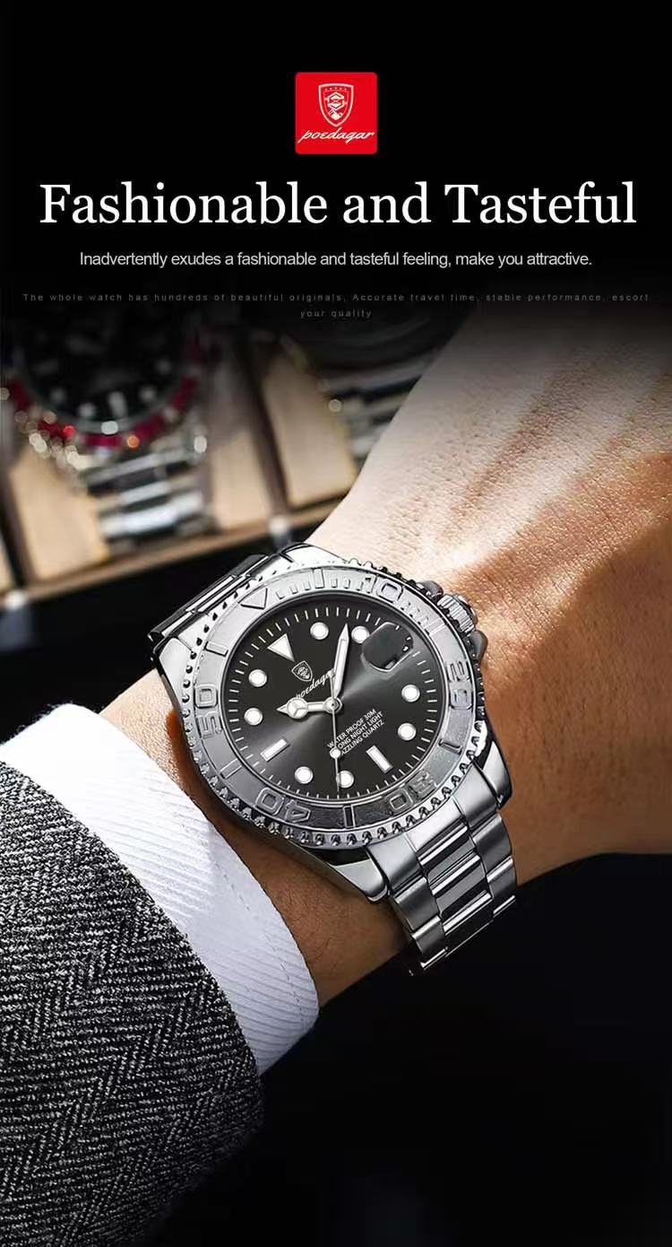 New Poedagar 680 New Fashion Luxury Men Wristwatch Waterproof Luminous Quartz Watches Stainless Steel Watch
No reviews yet
