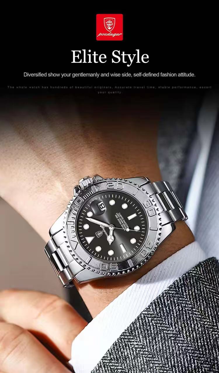 New Poedagar 680 New Fashion Luxury Men Wristwatch Waterproof Luminous Quartz Watches Stainless Steel Watch
No reviews yet