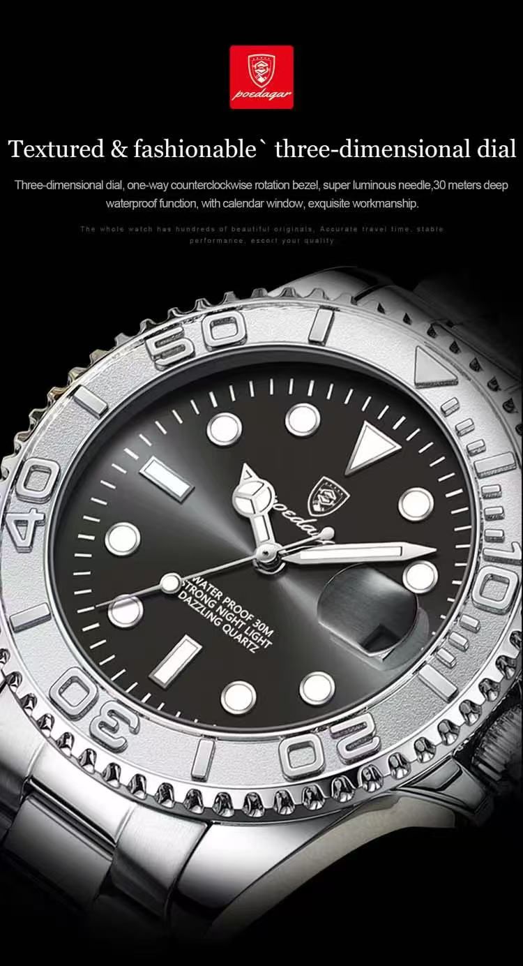 New Poedagar 680 New Fashion Luxury Men Wristwatch Waterproof Luminous Quartz Watches Stainless Steel Watch
No reviews yet