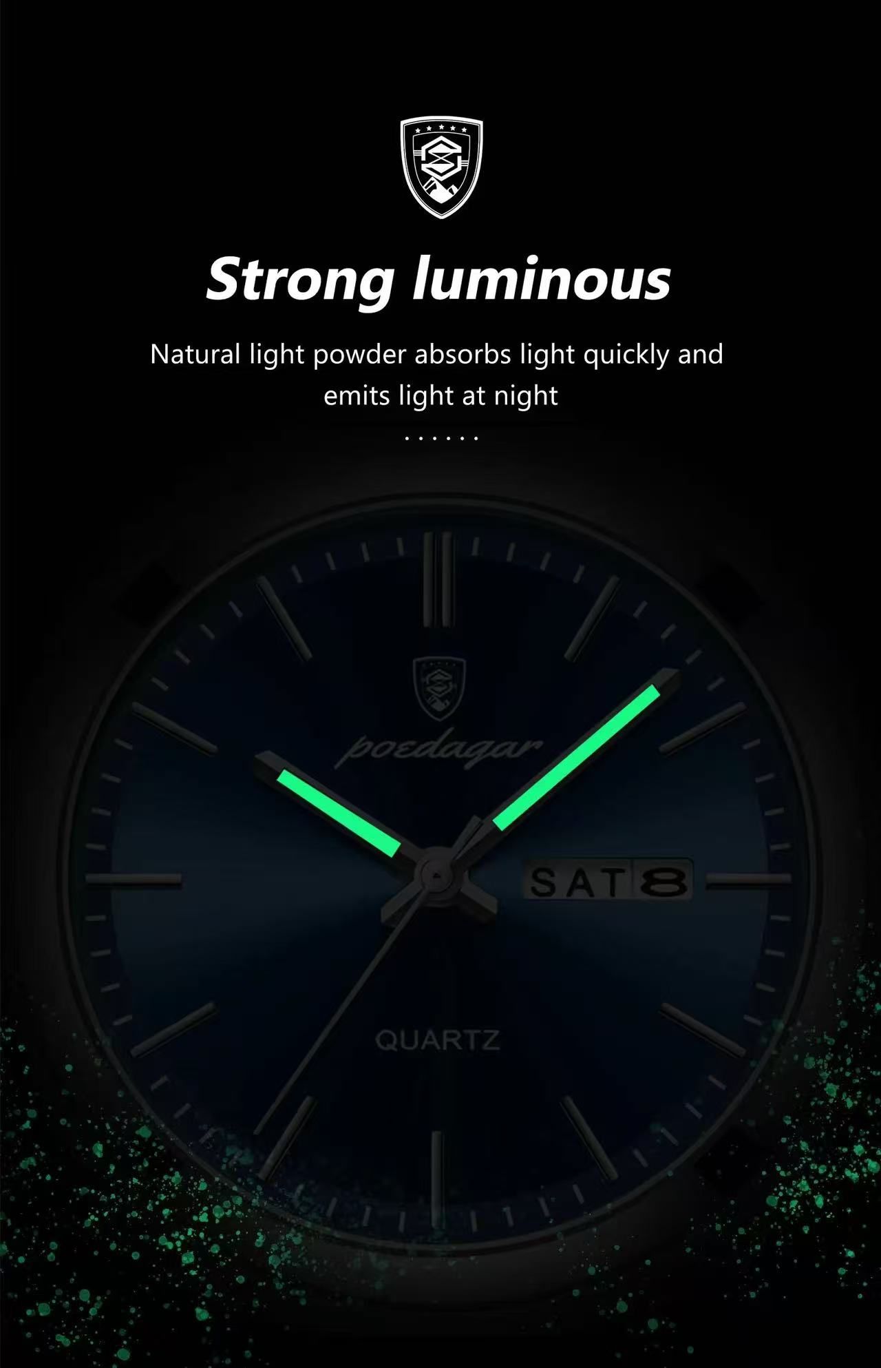 POEDAGAR 930 New Luxury Ultra-thin 40mm Men's Quartz Watches Waterproof Luminous Leather Strap Men Watch