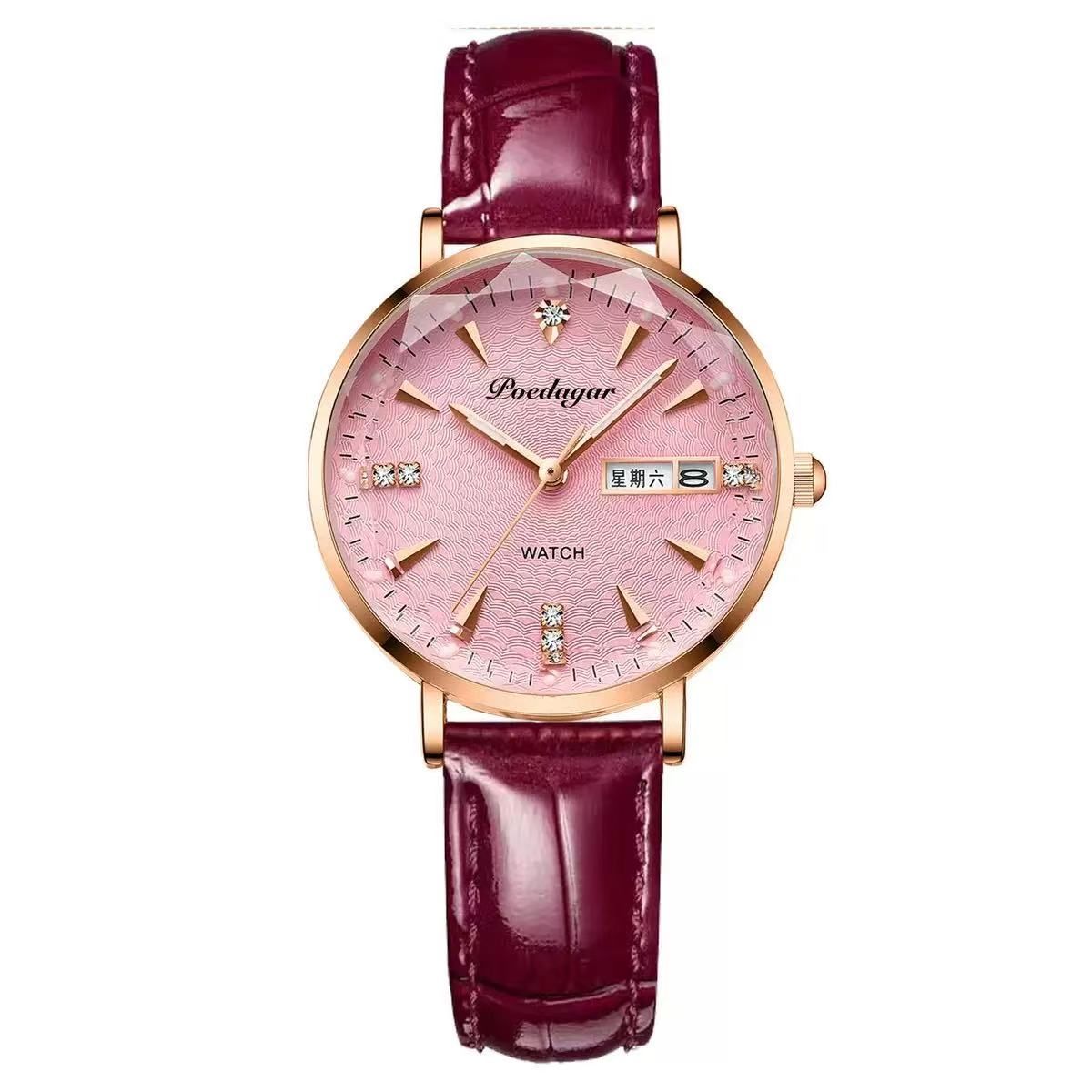 POEDAGAR 312 High Quality Women's Watch Waterproof Luminous Shock Ladies Watch Stainless Steel Quartz Watch Women Wrist Luxury