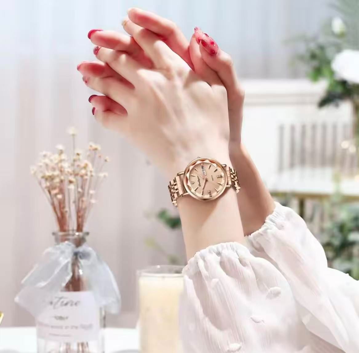 POEDAGAR 312 High Quality Women's Watch Waterproof Luminous Shock Ladies Watch Stainless Steel Quartz Watch Women Wrist Luxury