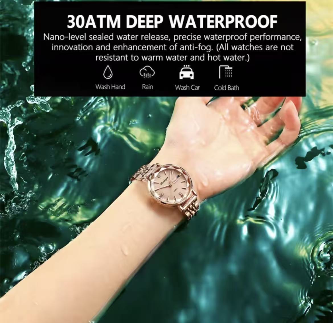 POEDAGAR 312 High Quality Women's Watch Waterproof Luminous Shock Ladies Watch Stainless Steel Quartz Watch Women Wrist Luxury