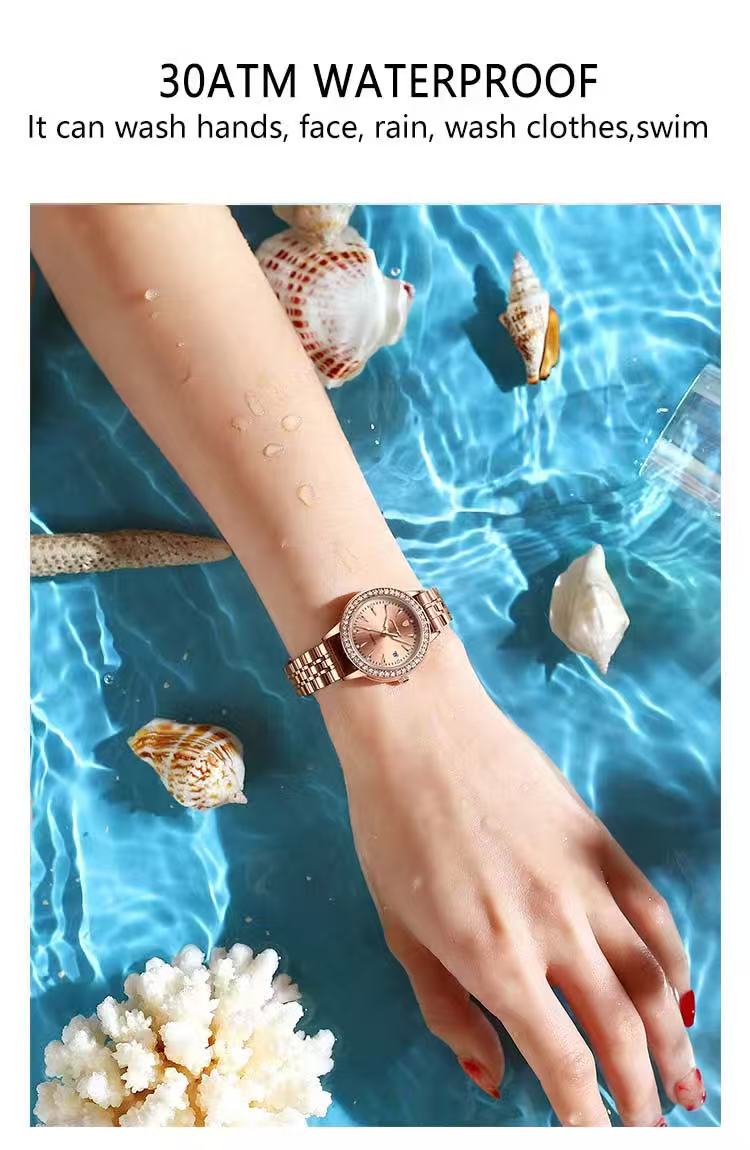 POEDAGAR 366 Fashion Ladies Diamond Watch Waterproof Stainless Steel Bracelet Women Watches Quartz Charming Wristwatches