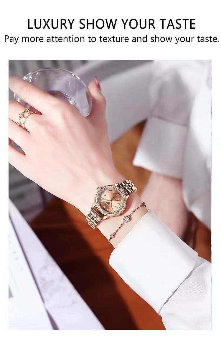 POEDAGAR 366 Fashion Ladies Diamond Watch Waterproof Stainless Steel Bracelet Women Watches Quartz Charming Wristwatches