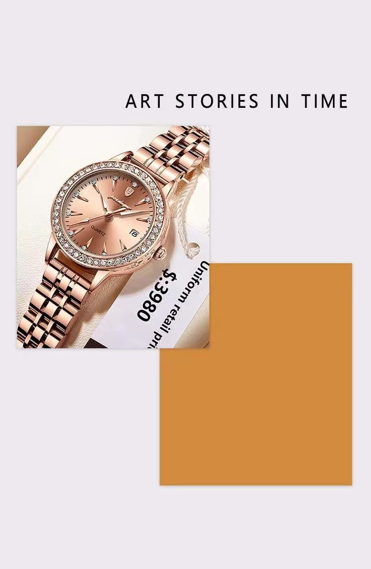 POEDAGAR 366 Fashion Ladies Diamond Watch Waterproof Stainless Steel Bracelet Women Watches Quartz Charming Wristwatches