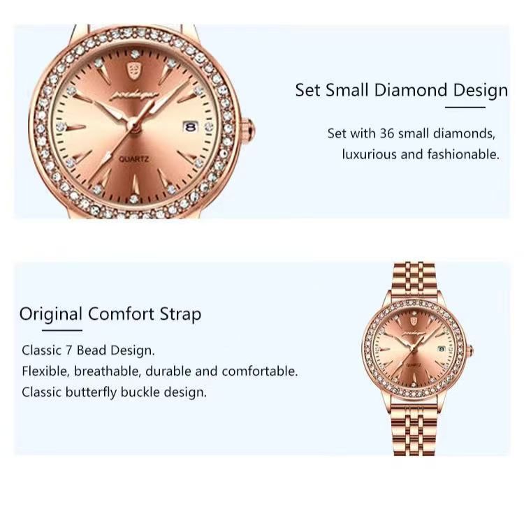 POEDAGAR 366 Fashion Ladies Diamond Watch Waterproof Stainless Steel Bracelet Women Watches Quartz Charming Wristwatches