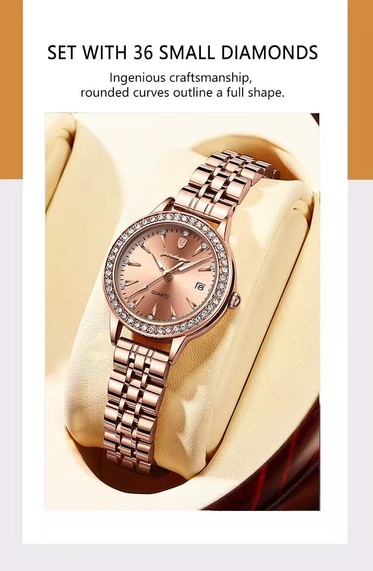 POEDAGAR 366 Fashion Ladies Diamond Watch Waterproof Stainless Steel Bracelet Women Watches Quartz Charming Wristwatches