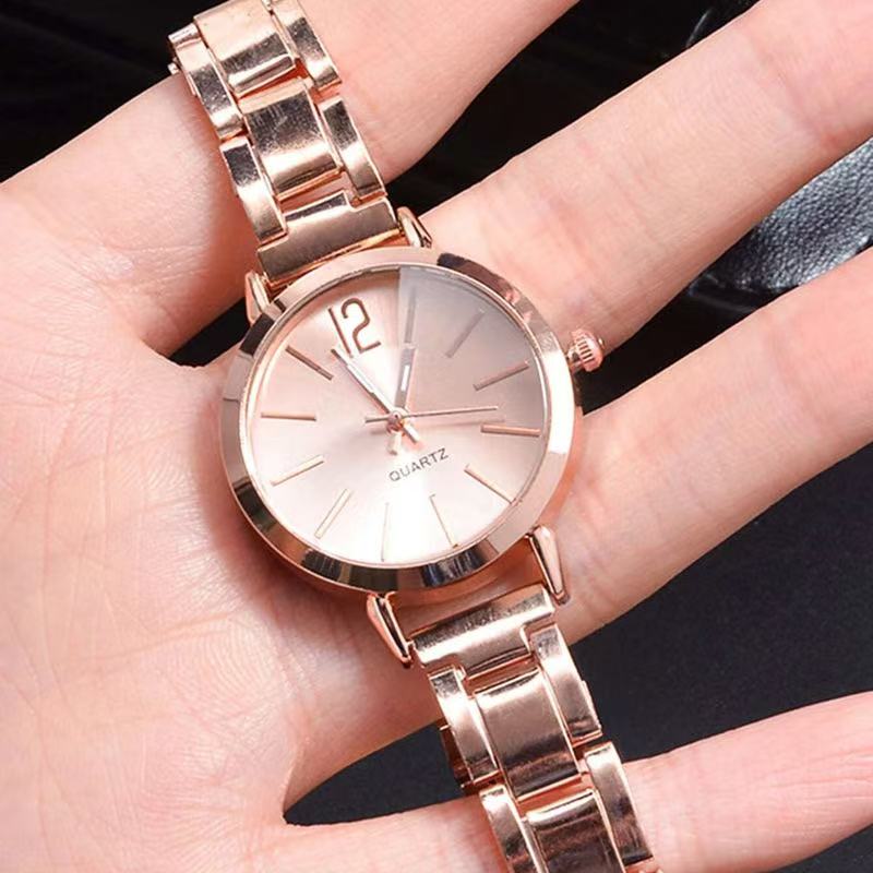 2pcs Set Women Quartz Watch With Bracelet Fashion Ladies Watches With Bracelet Set