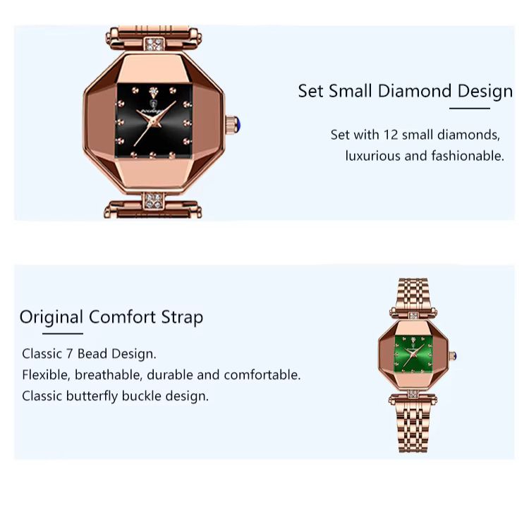 POEDAGAR Women Watches Fashion Luxury Stainless Stain Waterproof for Quartz Watches Top Brand Custom Rose Gold Ladies Wristwatch