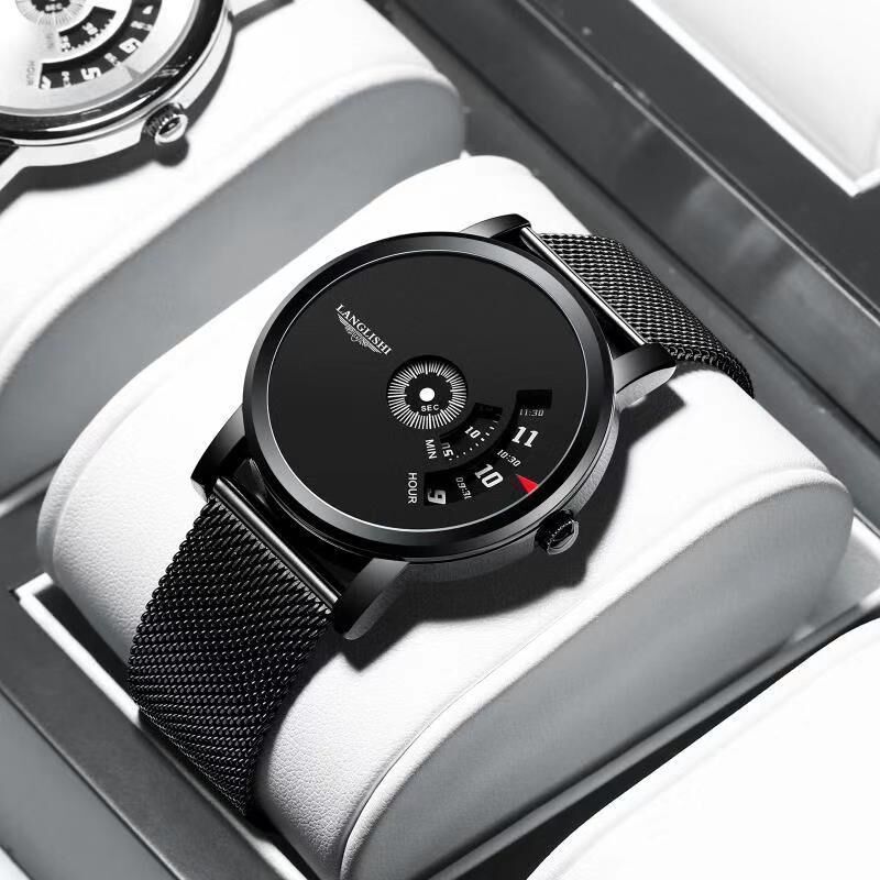 Langlish / LLS  606 Waterproof Men's Watch For Male Students Korean Version Trendy Versatile Steel Couple Automatic Non-Mechanical Watch