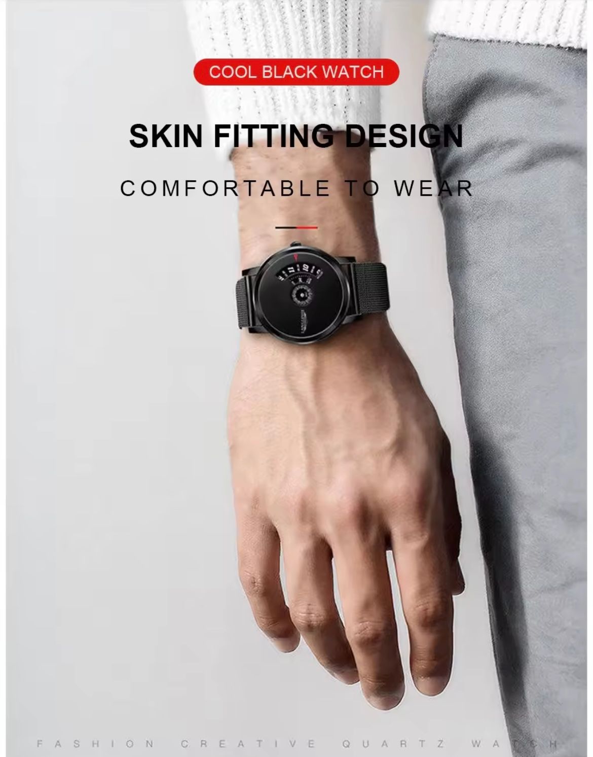 Langlish / LLS  606 Waterproof Men's Watch For Male Students Korean Version Trendy Versatile Steel Couple Automatic Non-Mechanical Watch