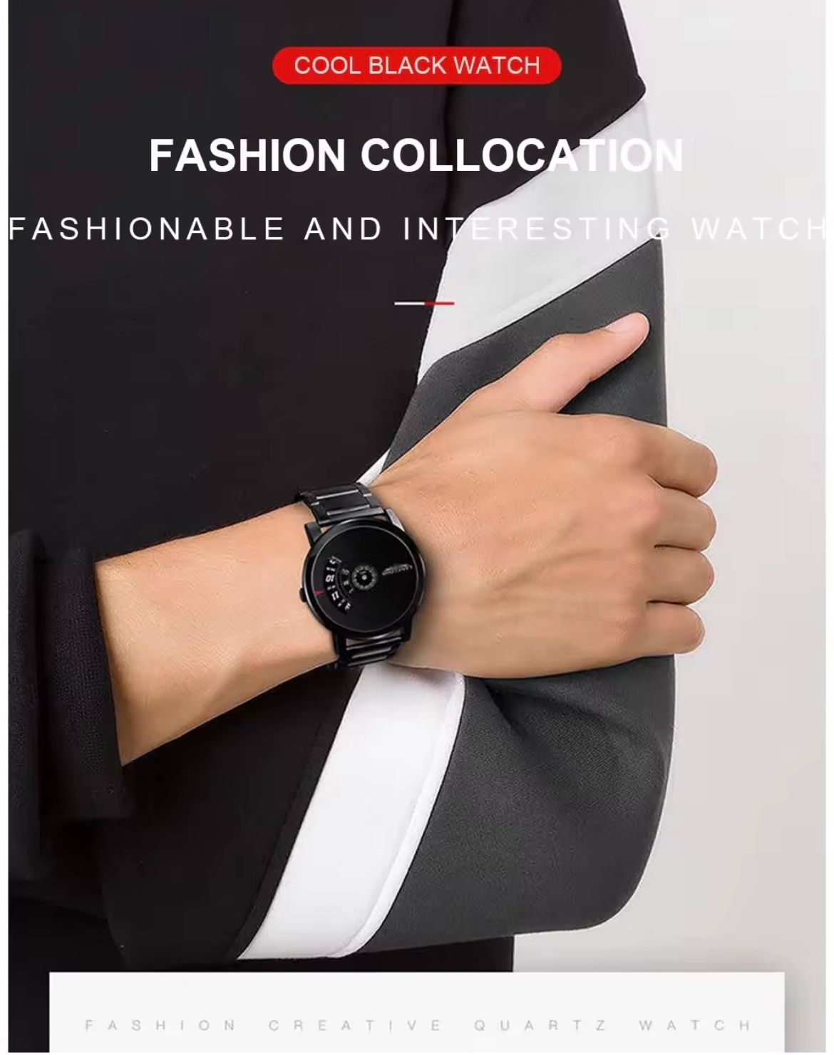 Langlish / LLS  606 Waterproof Men's Watch For Male Students Korean Version Trendy Versatile Steel Couple Automatic Non-Mechanical Watch