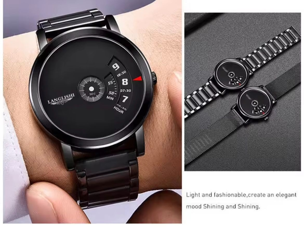 Langlish / LLS  606 Waterproof Men's Watch For Male Students Korean Version Trendy Versatile Steel Couple Automatic Non-Mechanical Watch