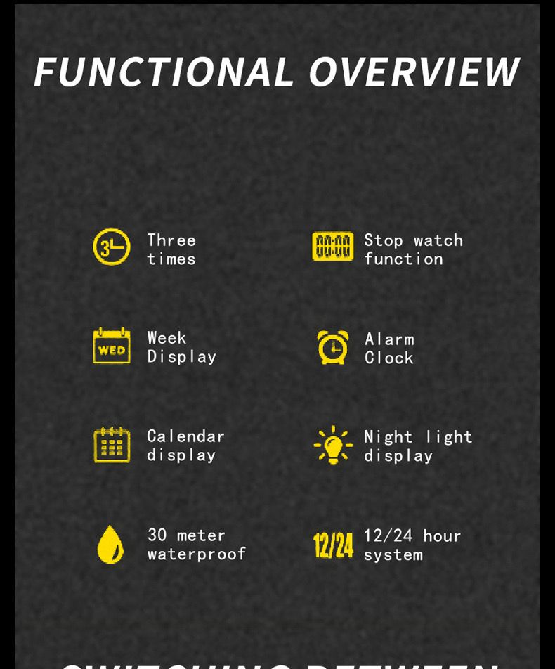 Binbond B2311 Fashion Men's Creative Steel Strap Electronic Watch, Dual Movements, Multi - Function, Waterproof, New Style Watch For Male Students, First - Class Quality, First - Class Service