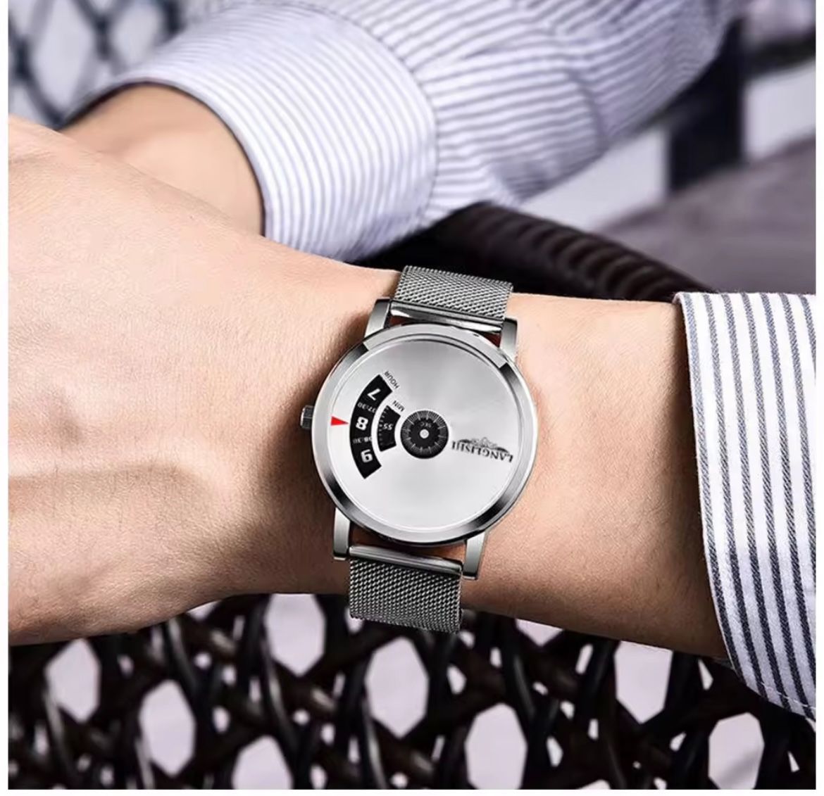Poedagar  606 Fashion Sport Watch Wrist Top Quality Waterproof Stainless Steel Quartz Watches Chronograph Watch for Men