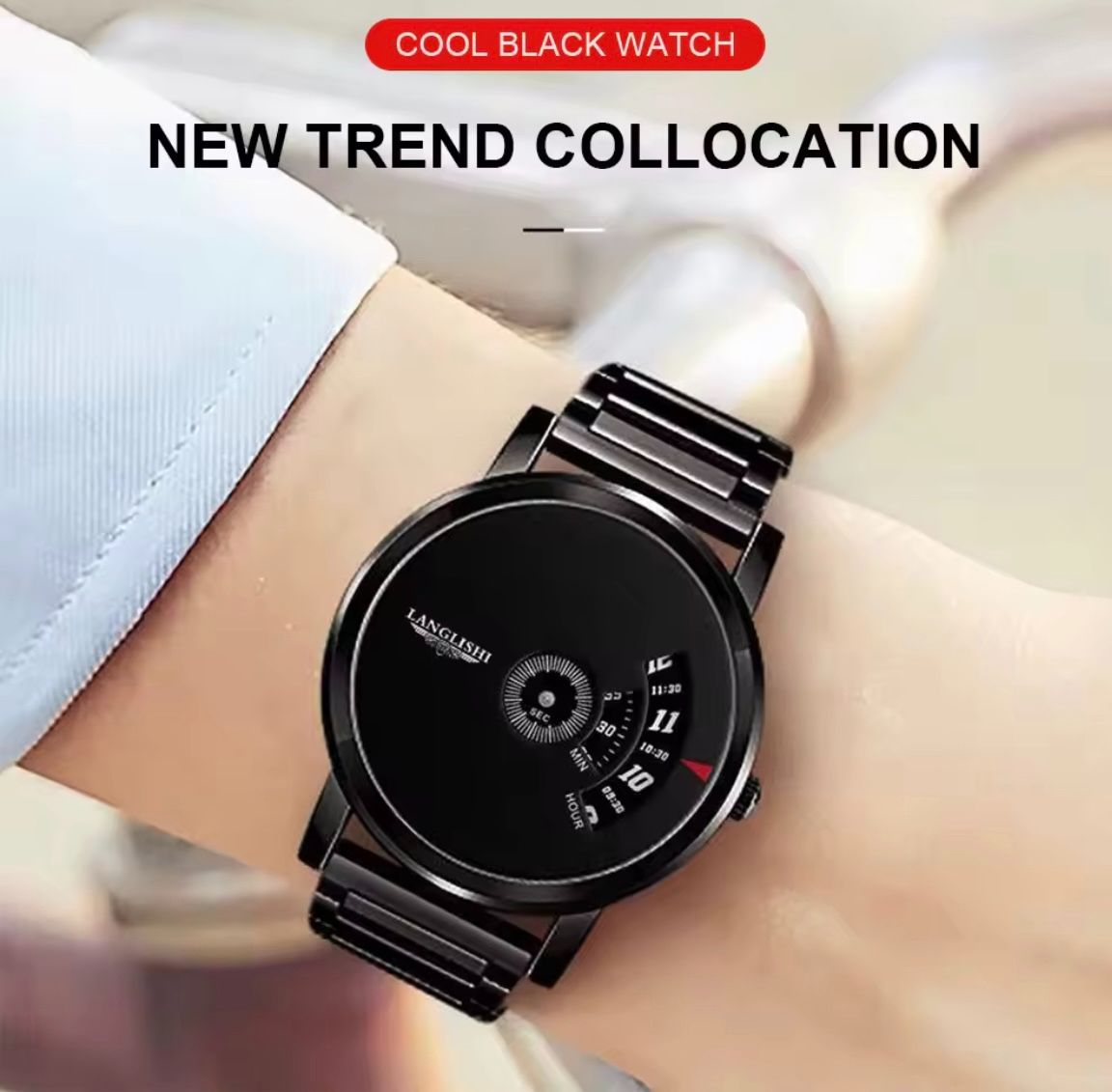 Poedagar  606 Fashion Sport Watch Wrist Top Quality Waterproof Stainless Steel Quartz Watches Chronograph Watch for Men