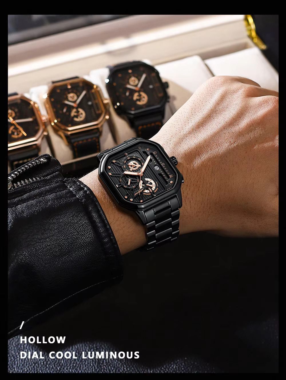 POEDAGAR 628 Luxury Men's Watch Fashion Casual Sport 3 Needles Stainless Steel Waterproof Luminous Hands Man Wristwatch for Men