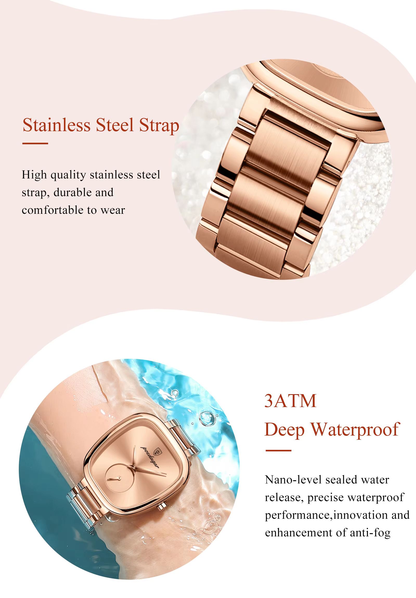 Poedagar 783 Luxury Ladies Watch Accessories Watch Waterproof Stainless Steel Bracelet Quartz Watches for Women