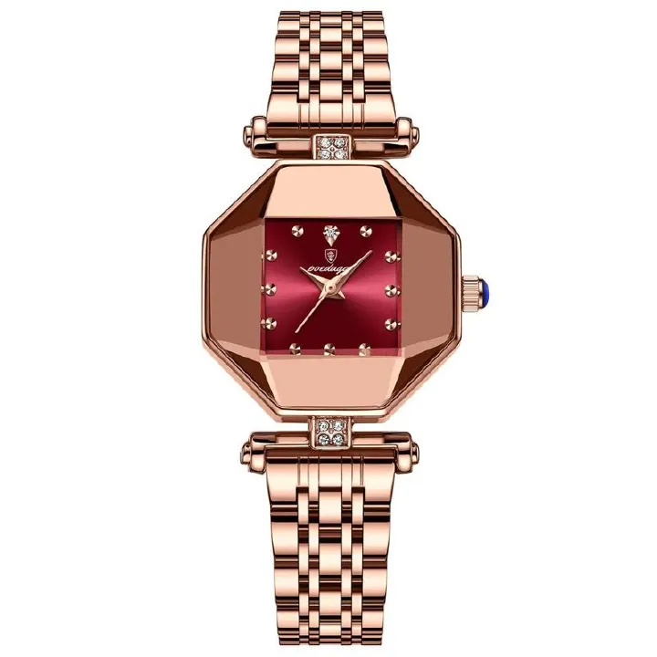 POEDAGAR 368 Women Watches Fashion Luxury Waterproof Quartz Watch Stainless Steel Reloj Top Brand Rose Gold Ladies Wristwatches